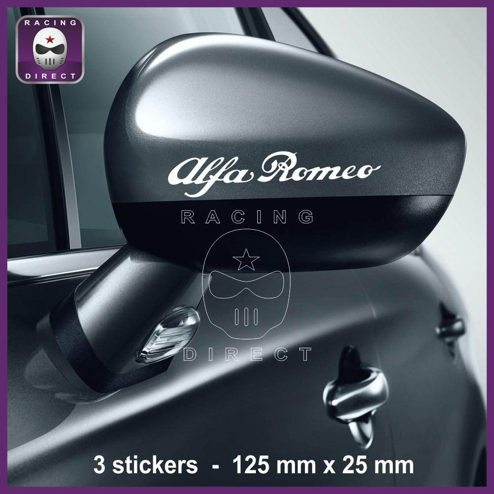 2 ALFA logo design sticker decal 100 cm ALFA ROMEO by XL-Shops