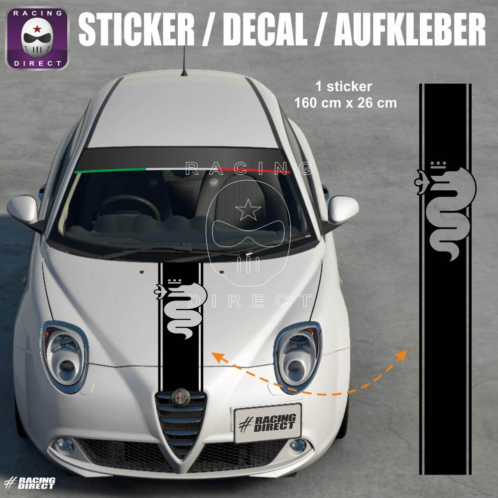 Stripe 160 cm sticker for the hood ALFA ROMEO by XL-Shops