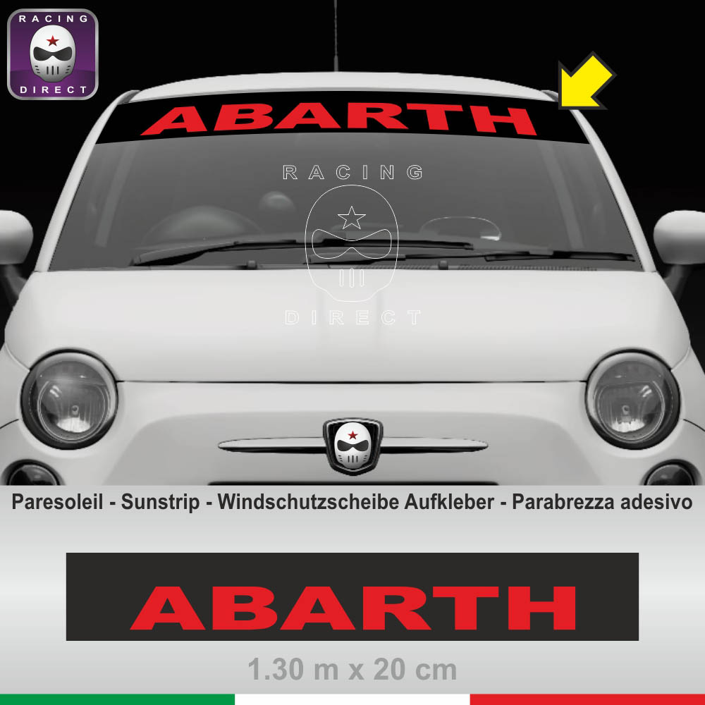 ABARTH Windschutzscheibe aufkleber FIAT ABARTH by XL-Shops