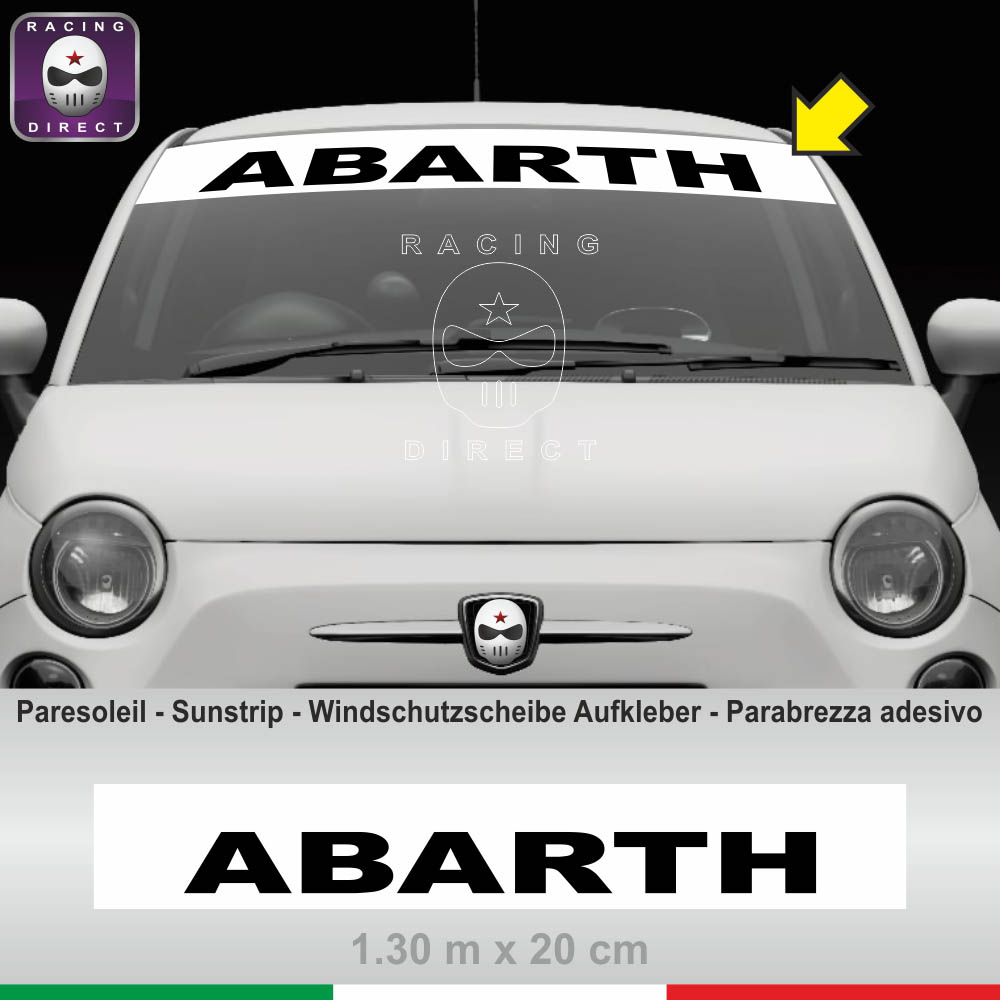 ABARTH Windschutzscheibe aufkleber FIAT ABARTH by XL-Shops