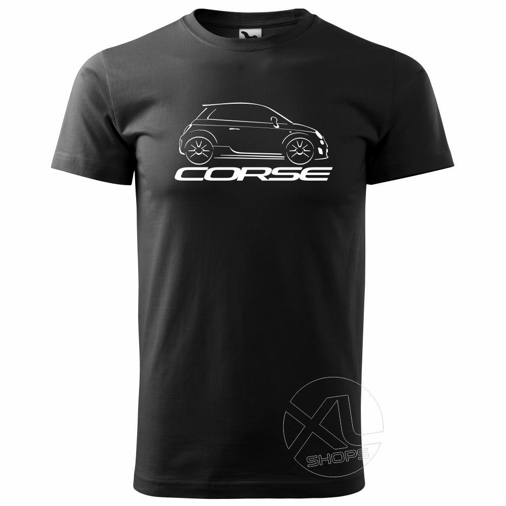 T-shirt homme 500 CORSE noir blanc FIAT ABARTH