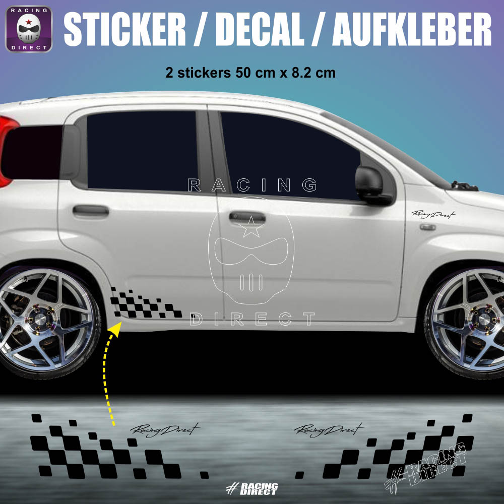 Adesivi Stickers Fiat Grande Punto Fasce Sport laterali Auto Tuning Abarth