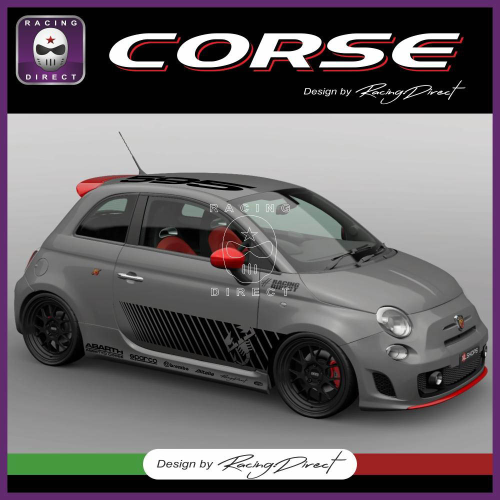 Full car graphic FIAT 500 CORSE FIAT ABARTH by XL-Shops