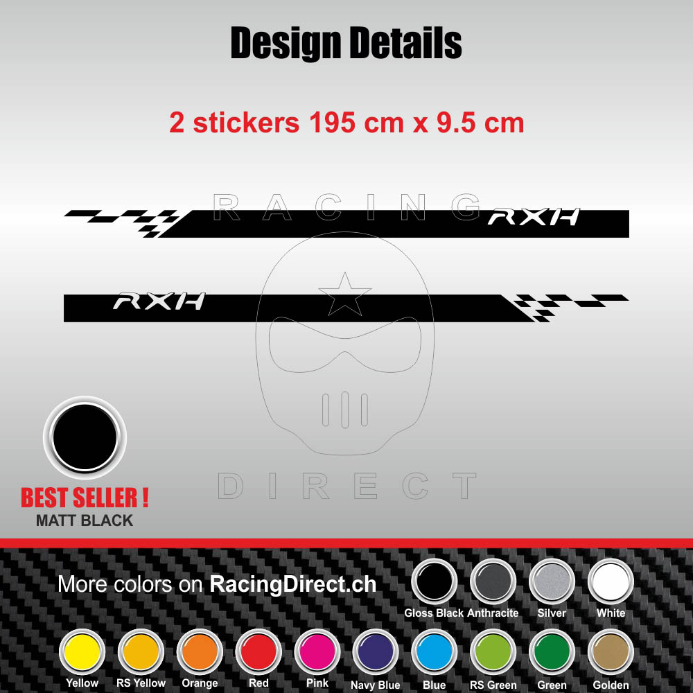 6 Stickers autocollants logo Peugeot sport Noir - Art Déco Stickers