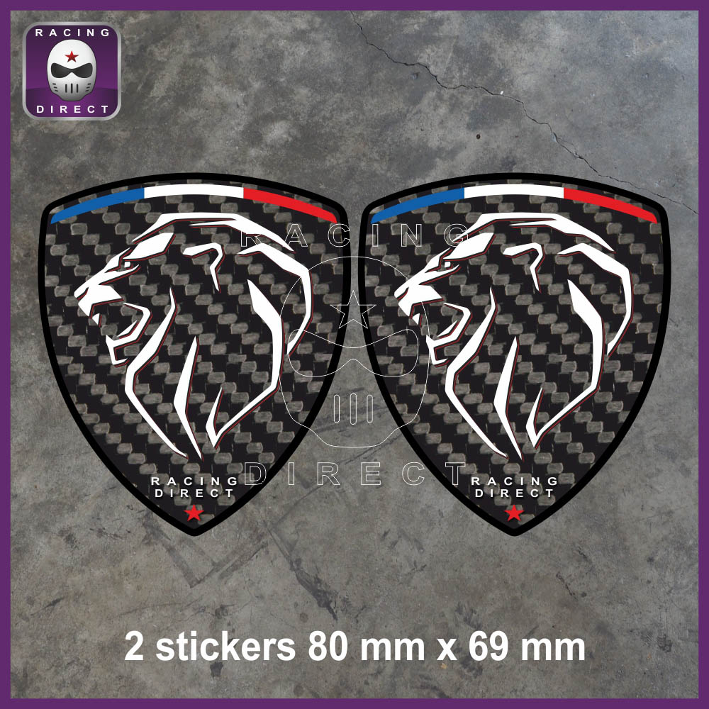 2 stickers LION PEUGEOT SPORT 108 cm PEUGEOT by XL-Shops