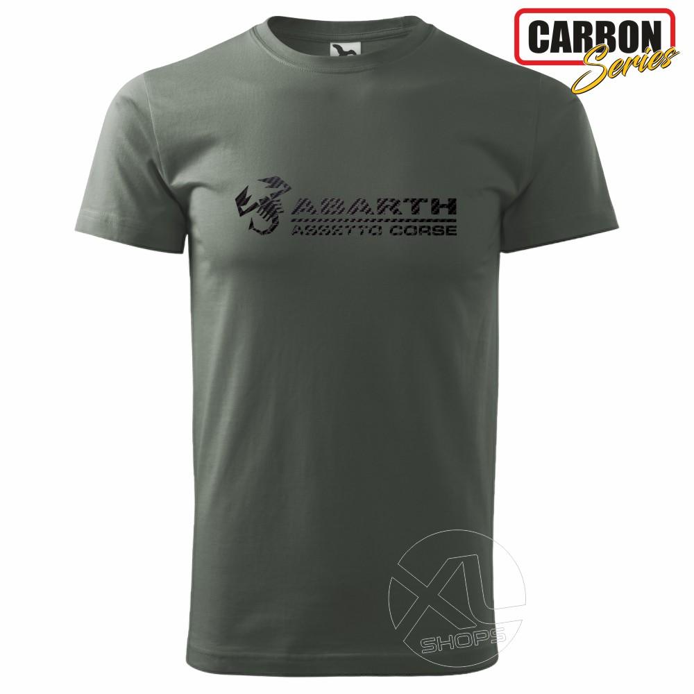 T-shirt homme logo ABARTH ASSETTO CORSE carbone FIAT ABARTH