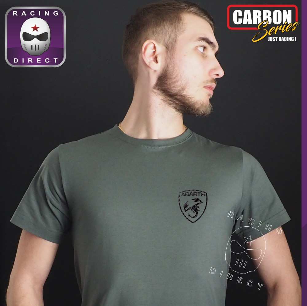 T-shirt homme logo SCORPION ABARTH carbone FIAT ABARTH