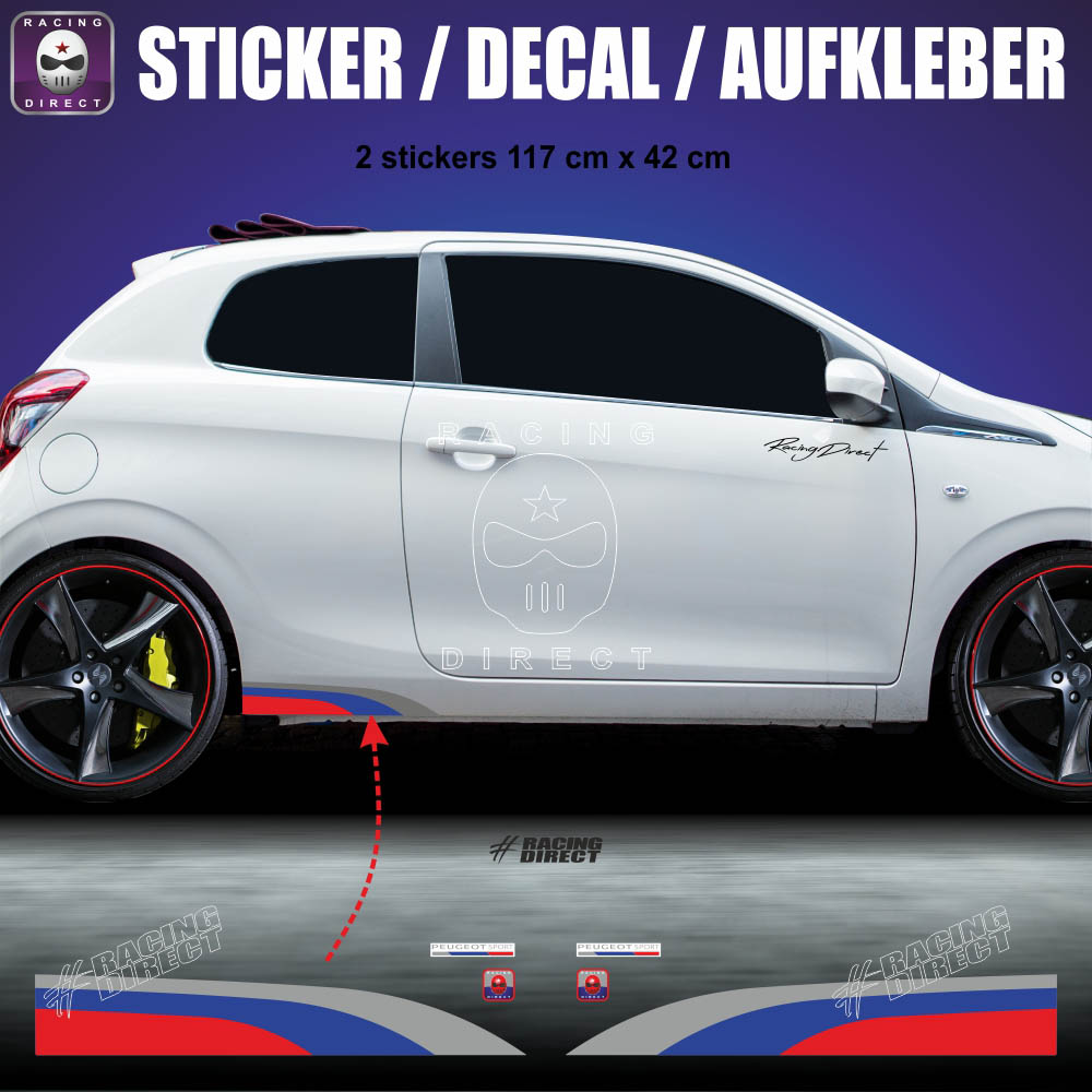 Stickers autocollants bas de caisse Citroen Sport