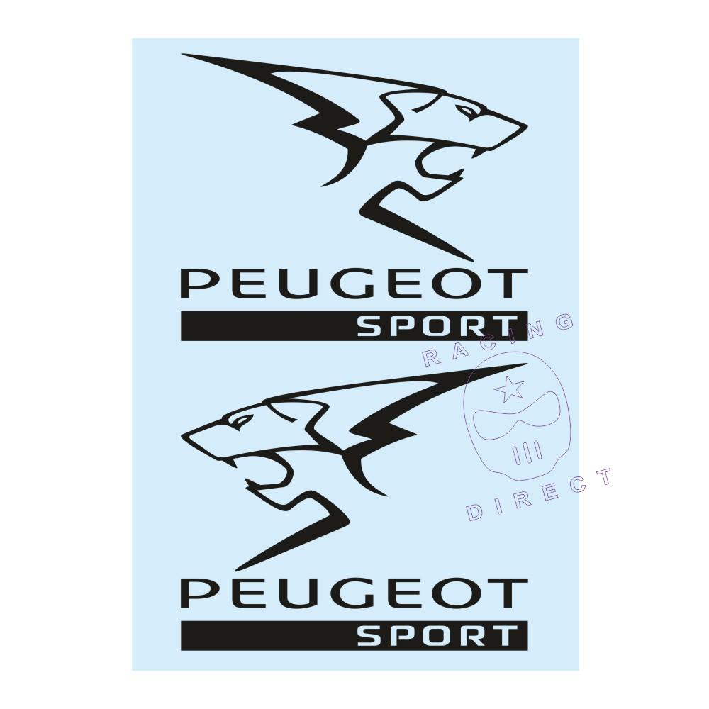 2 Stickers autocollants Kit déco Peugeot sport Lion