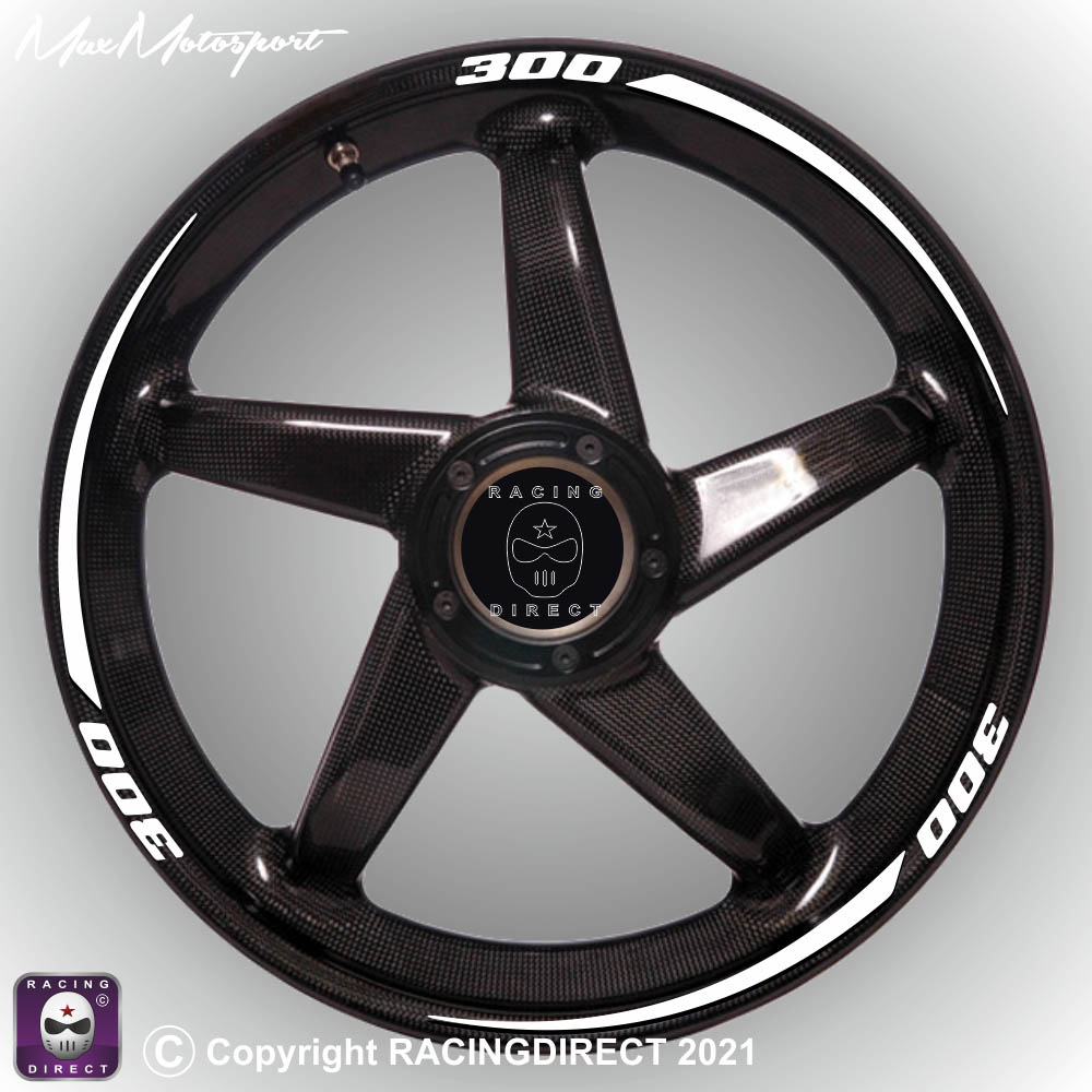 300 cc Rim decals with A-Type stripes 