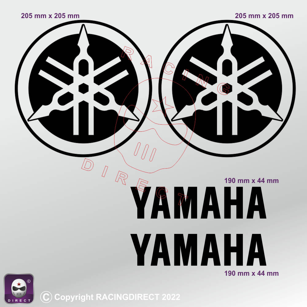Pack 4 stickers YAMAHA logo 20 cm type A YAMAHA