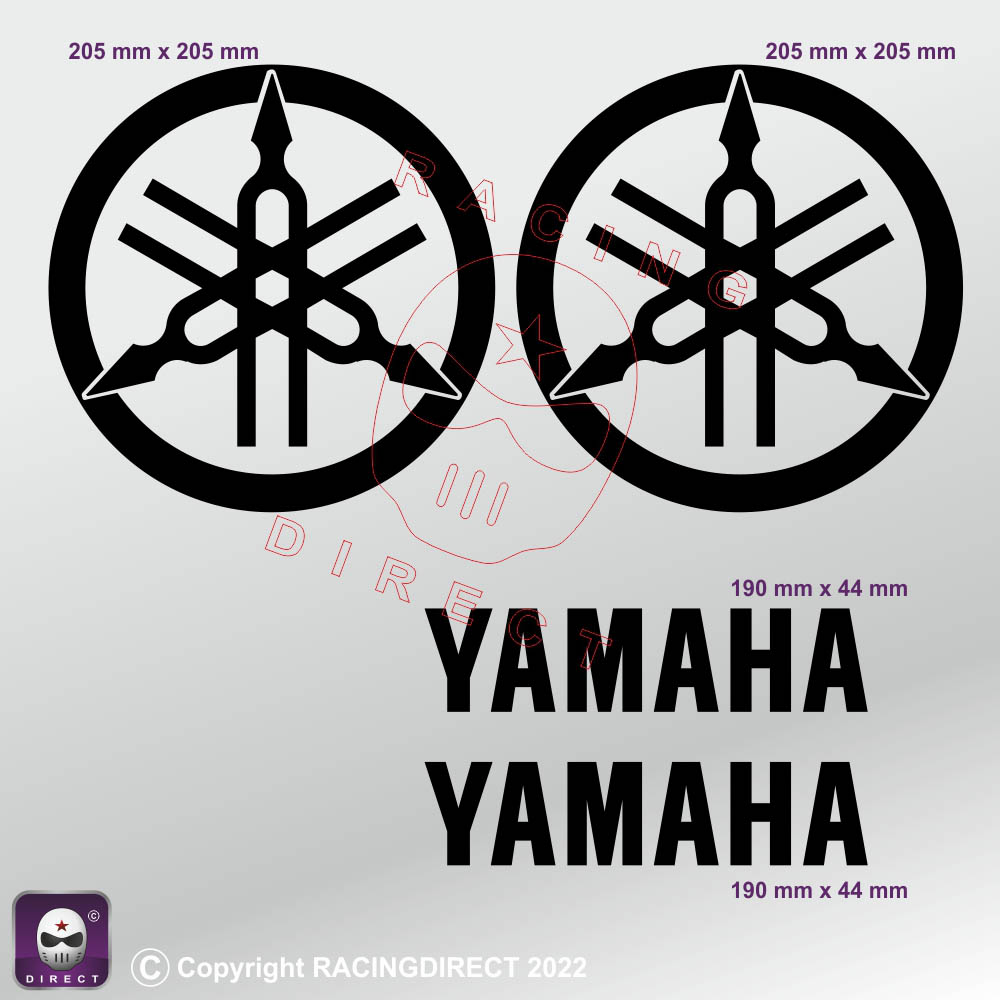 4 Aufkleber Pack stickers 20 cm Logo B-Type YAMAHA by MB2S