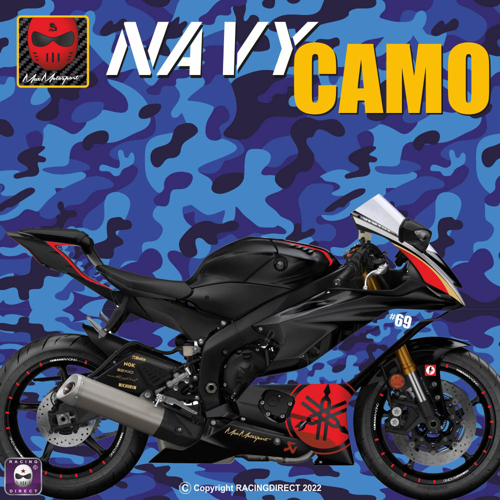 NAVY CAMO Motorcycle wrap film camouflage look 
