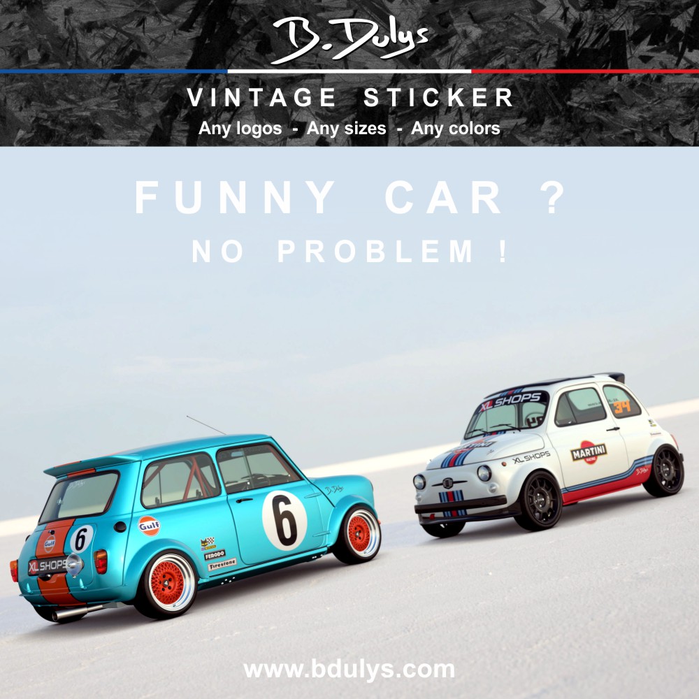On-demand sticker for vintage and classic car Dulys Design
