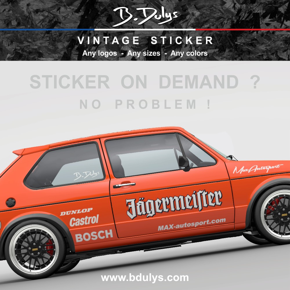 Sticker for vintage car B.Dulys Design