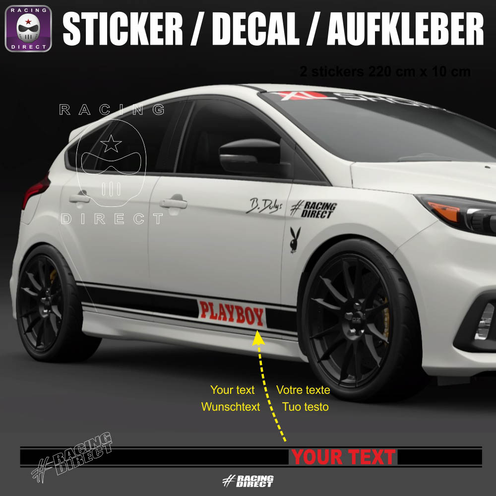 FORD customizable 2 side skirt sticker decal 220 cm FORD by XL-Shops
