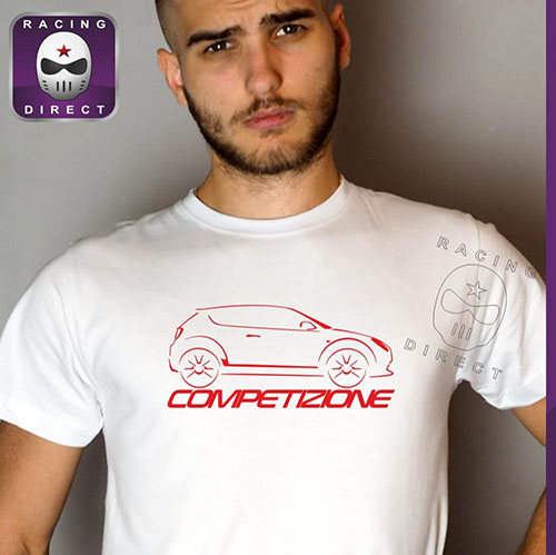 T-shirt homme MITO COMPETIZIONE blanc rouge ALFA ROMEO
