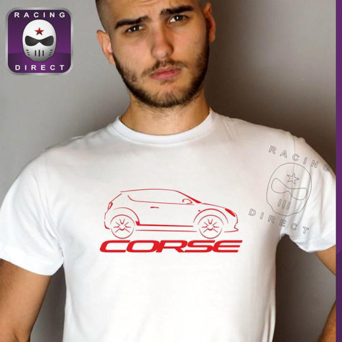 T-shirt homme MITO CORSE blanc rouge ALFA ROMEO
