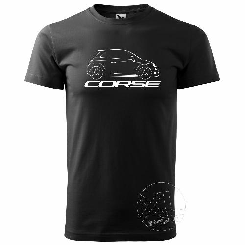 T-shirt homme 500 CORSE noir blanc FIAT ABARTH