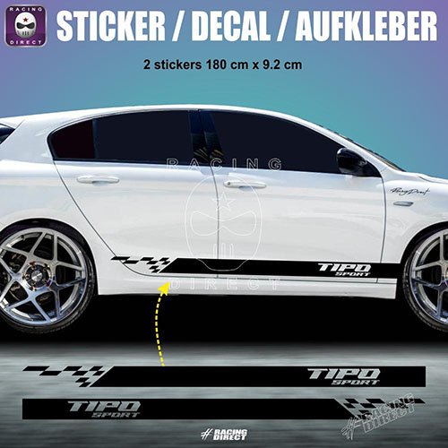 TIPO side skirt sticker decal FIAT ABARTH