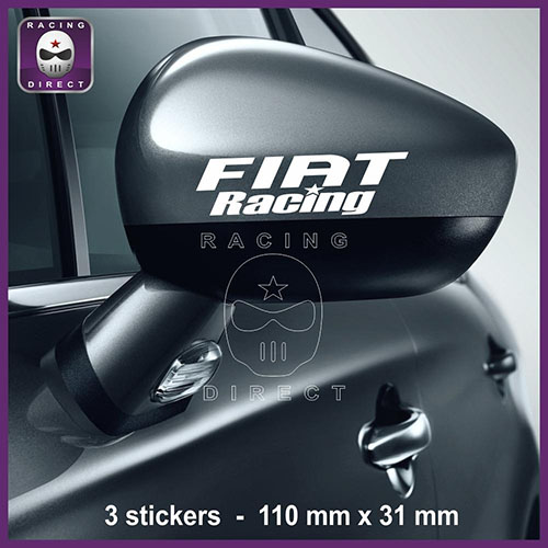 3 stickers FIAT RACING FIAT ABARTH
