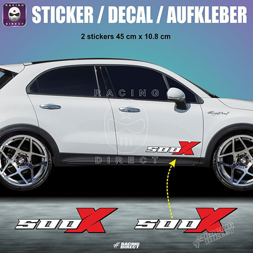 2 sticker decal 500X FIAT ABARTH