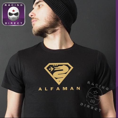 T-shirt homme ALFAMAN noir et or ALFA ROMEO