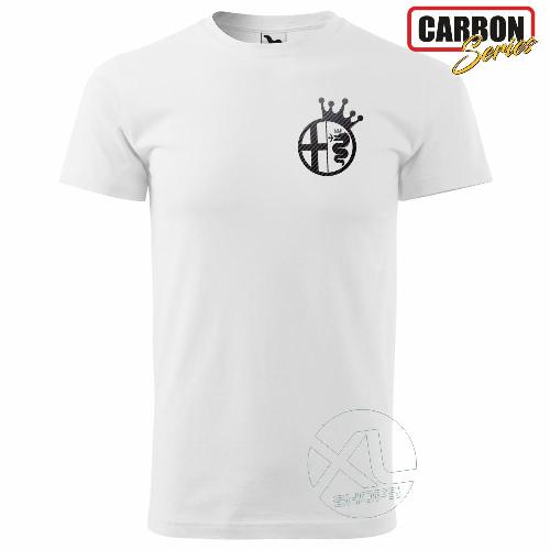 ALFA KING carbon logo Men tshirt diesel + 1 decal ALFA ROMEO
