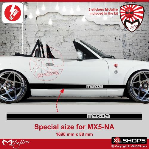 MAZDA MX5 NA DRIFT side skirt sticker decal M-JUJIRO MAZDA