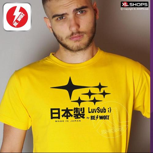 MADE IN JAPAN LUVSUB RE_WOLT Men tshirt yellow / black SUBARU