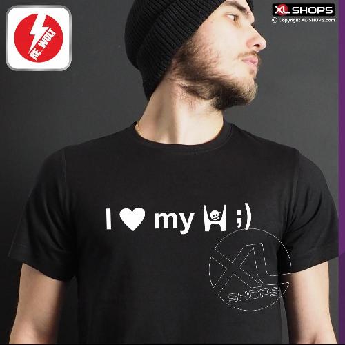 I LOVE MY HONDA ;) Herren T-Shirt schwarz / weiss HONDA