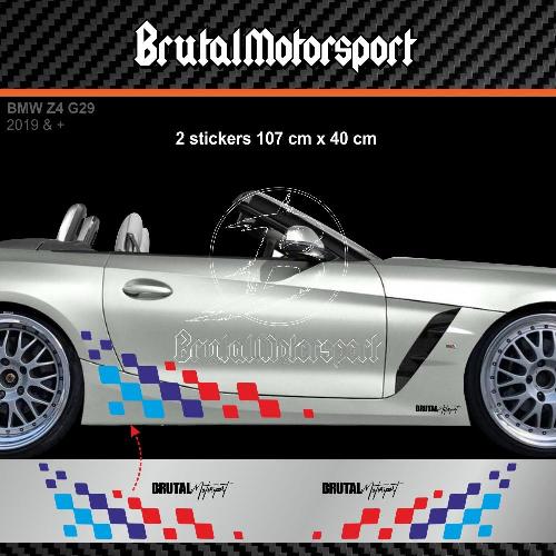RACING FLAG 110 cm avec couleur M-POWER kit sticker bas de caisse BMW Z3 Z4 BMW