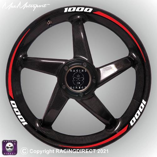 1000 cc Rim decals with A-Type stripes 