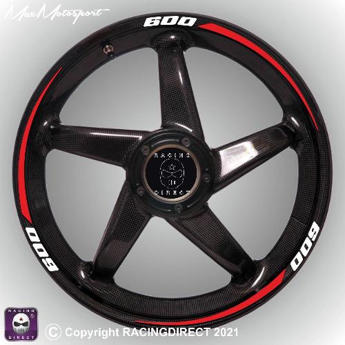 600 cc Rim decals with A-Type stripes 