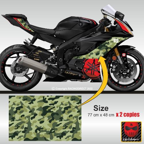 ARMY CAMO Motorcycle wrap film camouflage look 