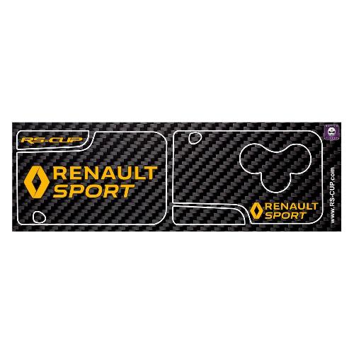 3 buttons Carbon look  yellow RENAULT SPORT key card sticker decal Renault