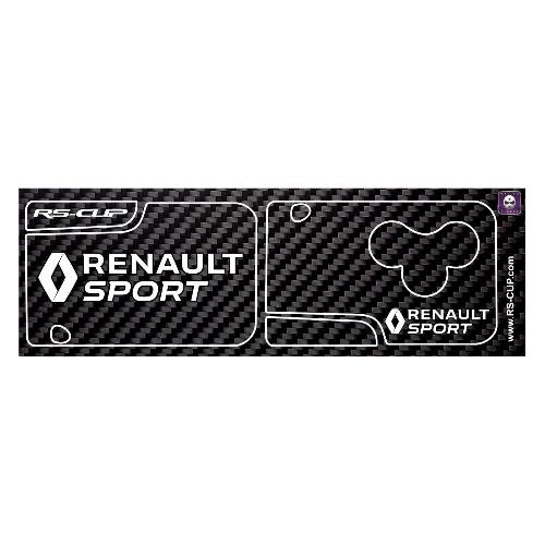 3 buttons Carbon look  white RENAULT SPORT key card sticker decal Renault