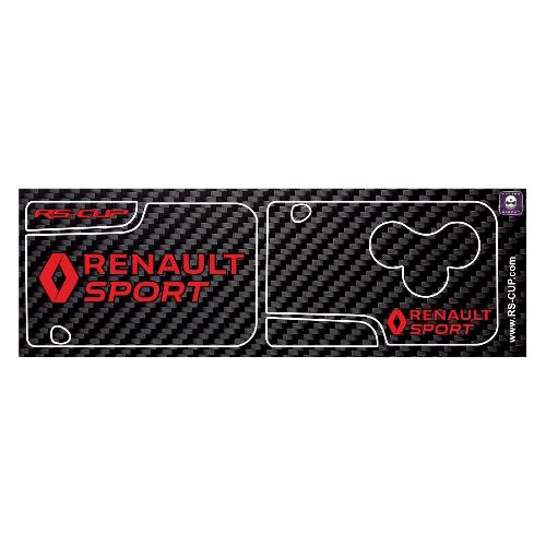 3 buttons Carbon look red RENAULT SPORT key card sticker decal Renault