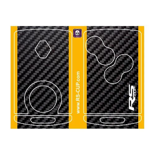 RENAULT SPORT Sticker for 4 buttons Key carbon look yellow B-Type RENAULT