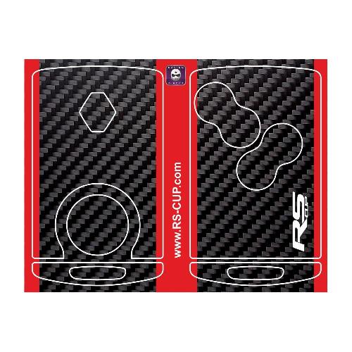 RENAULT SPORT Sticker for 4 buttons Key carbon look red B-Type RENAULT