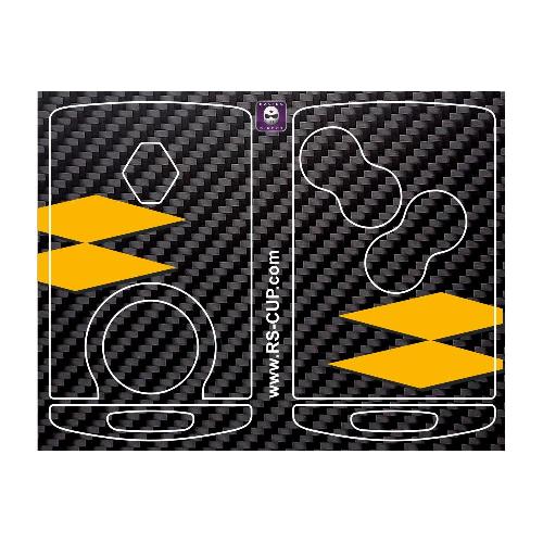 RENAULT SPORT Sticker for 4 buttons Key carbon look RS STYLE type 2 RENAULT