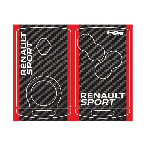 RENAULT SPORT Logo Sticker for 4 buttons Key simple carbon red RENAULT