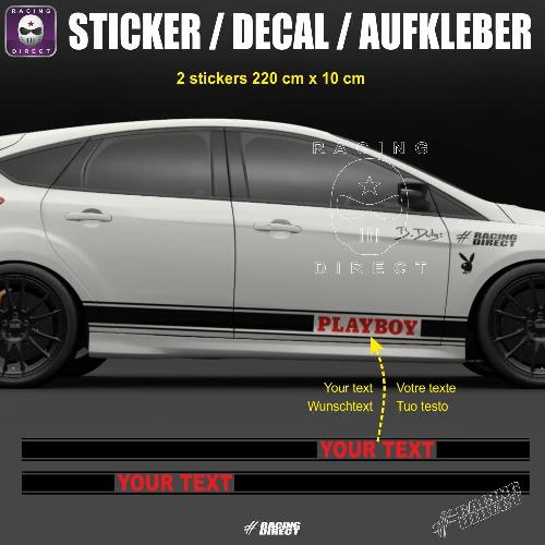 FORD customizable 2 side skirt sticker decal 220 cm FORD