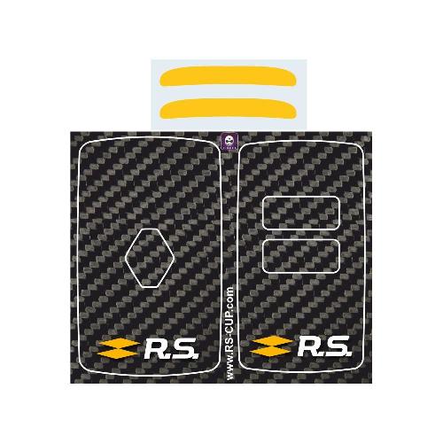 RENAULT SPORT Sticker for 2 buttons Key CARBON RS logo RENAULT