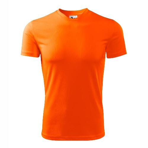 Men's fluorescent orange high visibility t-shirt for bikes and mountain bikes GKO VTT MTB