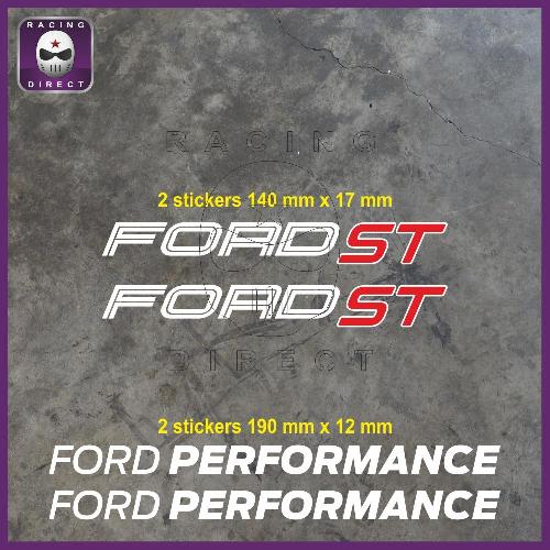 4 adesivi FORD PERFORMANCE / FORD ST FORD