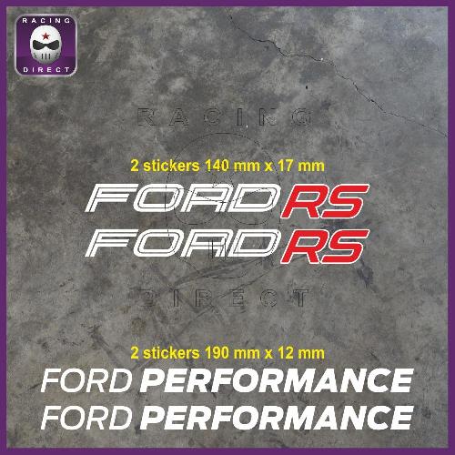 4 adesivi FORD PERFORMANCE / FORD RS FORD