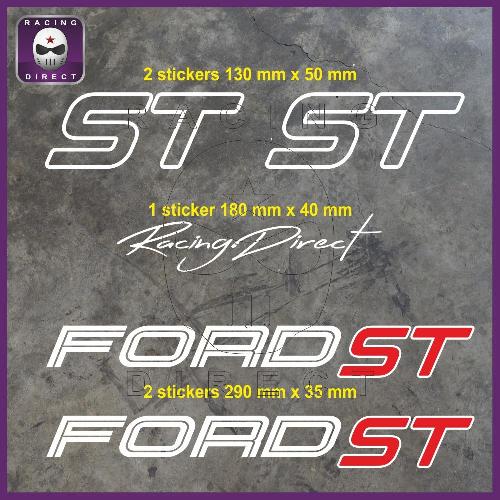5 stickers FORD ST 29 cm FORD