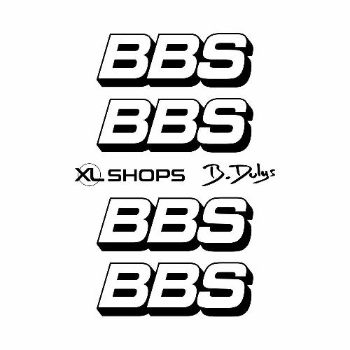 BBS 80's - 4 sticker decals for vintage cars BBS