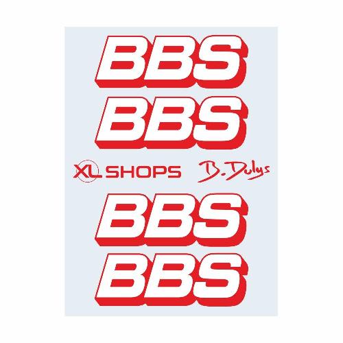 BBS bicolour - 4 sticker decals for vintage cars BBS